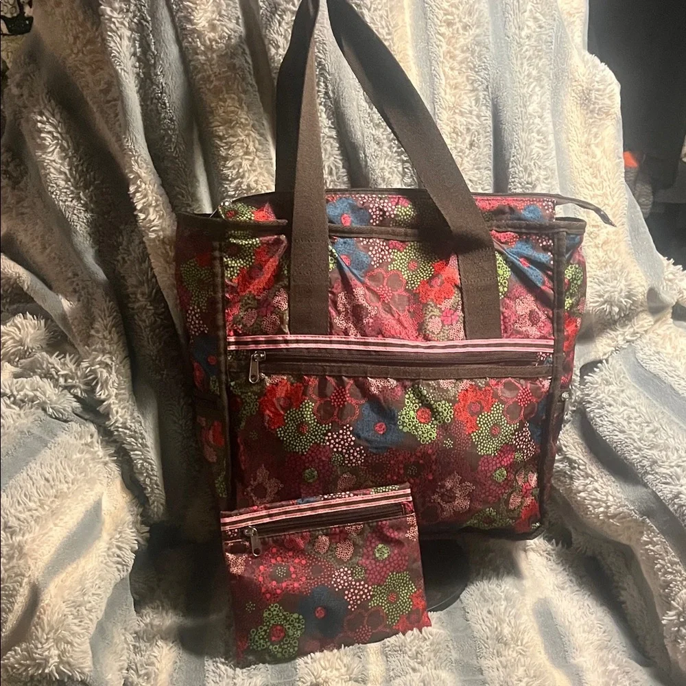 Floral Multi-Color Tote Bag Set - Picture 1 of 7